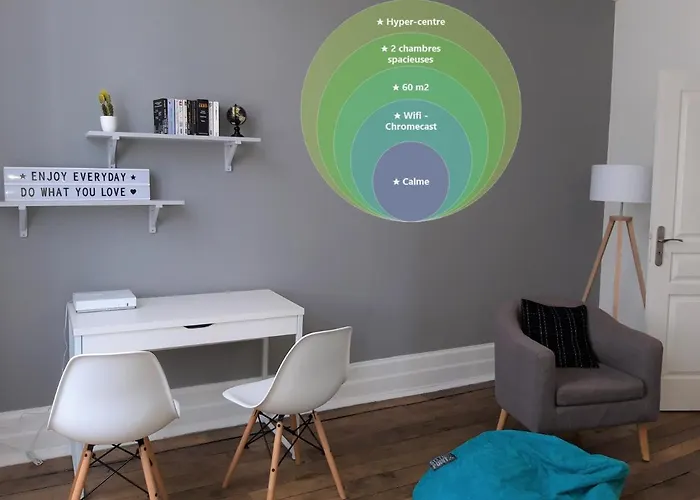 Appartement Hypercentre Tarbes - 2 Grandes Chambres